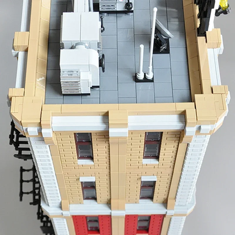 Stad Street View Model Moc Bouwstenen Grote Wolkenkrabber Technologie Modulaire Blokken Geschenken Kerst Speelgoed DIY Sets Montage