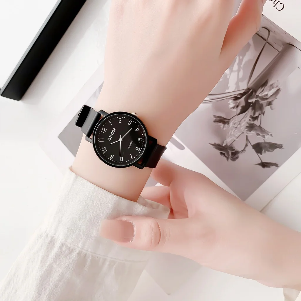 Kegllect นาฬิกาคู่สไตล์มินิมอล, นาฬิกากีฬาควอตซ์สำหรับเด็กผู้ชายและเด็กผู้หญิงสไตล์มหาวิทยาลัย