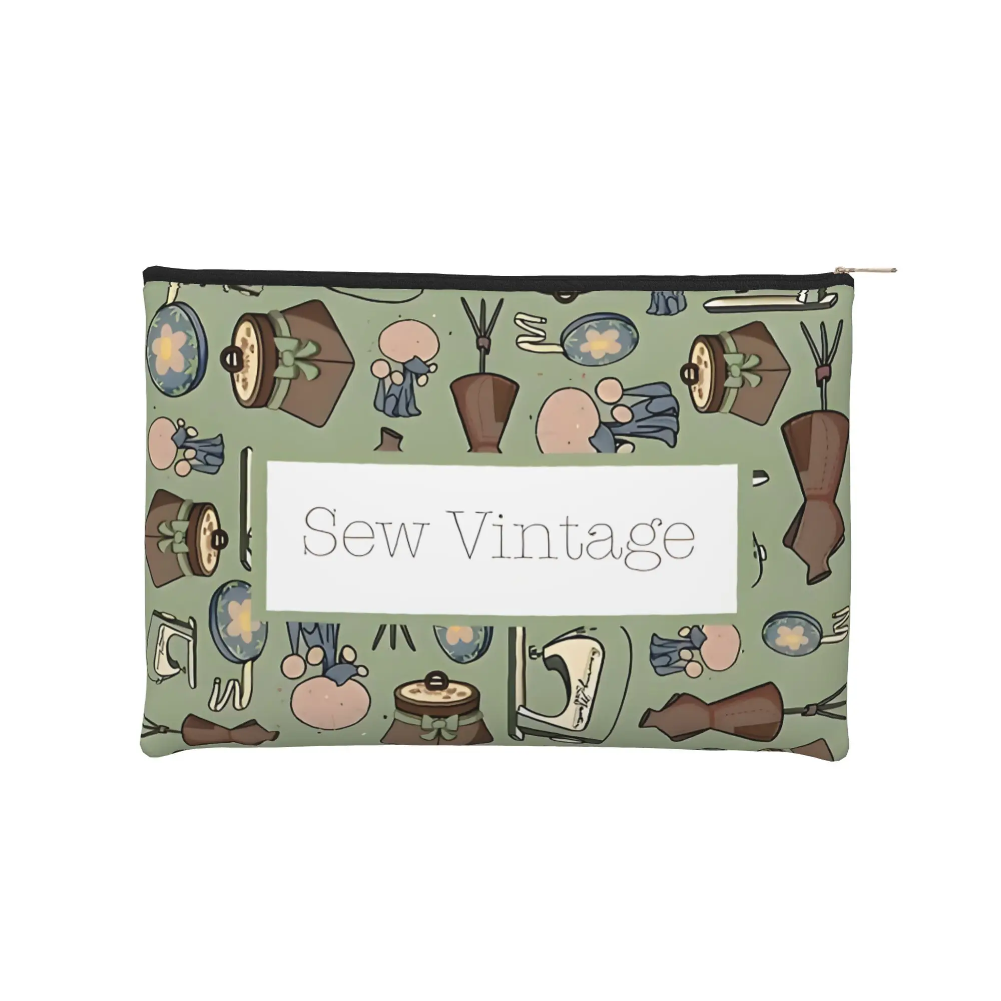 Lightweight Cute pouch Sew 50S Notions Makeup Bag  Toiletry Bag with Zipper