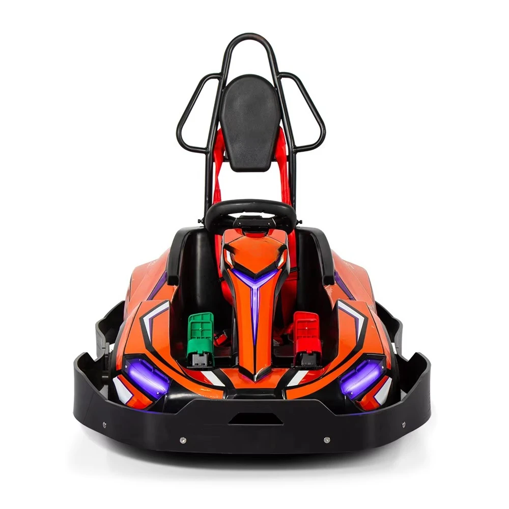 Kids Electric Go Kart 4 Wheel Battery Powered Drifting Race Car with Timing Function for Amusement Park Square Scenic Area