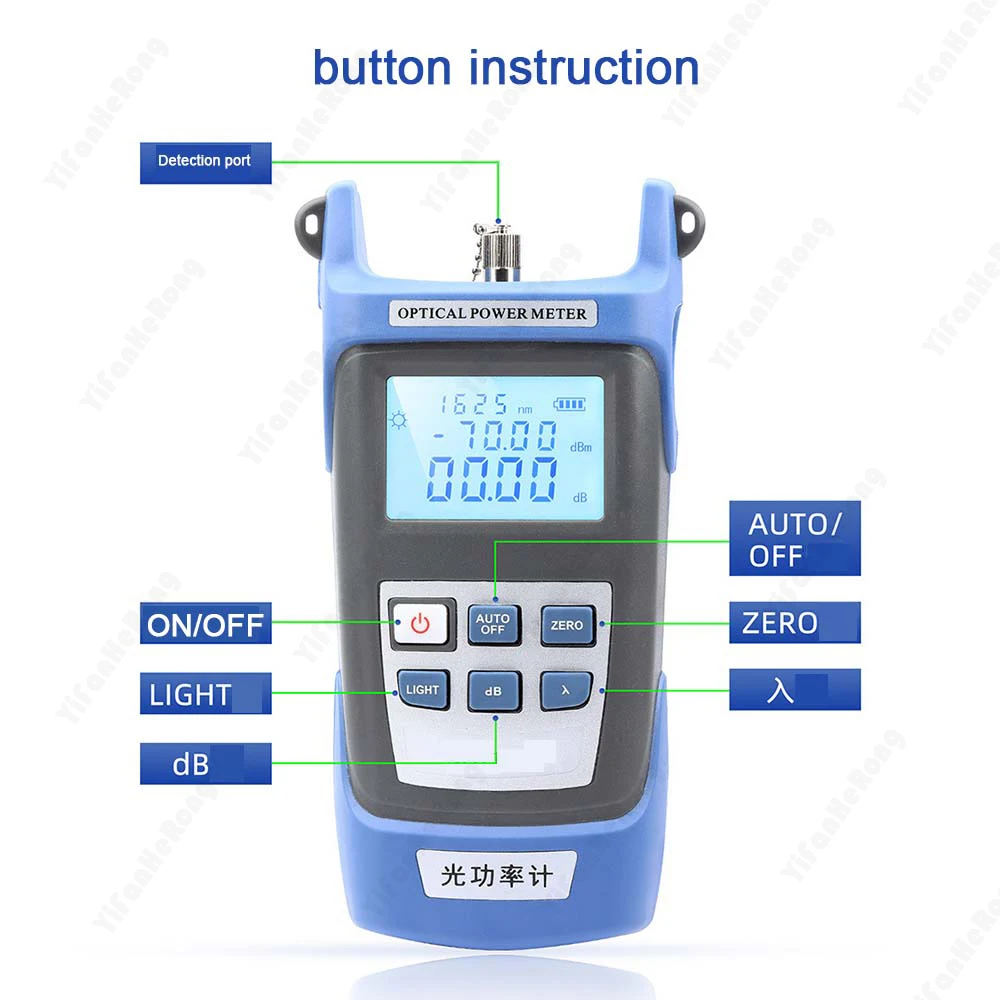 FTTH Fiber Optic Cable Tester Tool Kit Optical Power Meter -70 ~+3dBm