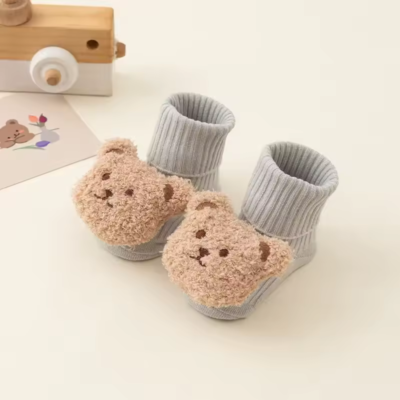 Cute Cartoon Bear Baby Socks for Boy Girl Winter Soft Cotton Anti Slip Soled Newborn Toddler Sock Kids Thicken Socken Warm Socks - Image 10