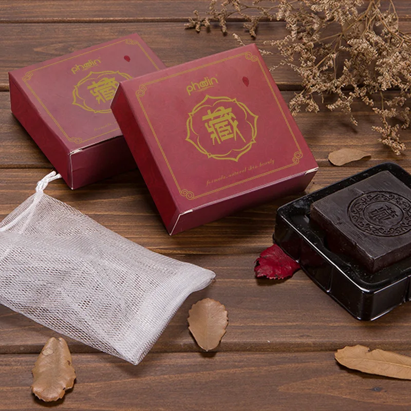 Tibetan Ancient Soap Safflower Cleansing Handmade Soap Face Clean Anti-Acne Remove Blackheads Hand Soap Ginseng Soap Herbal Soap