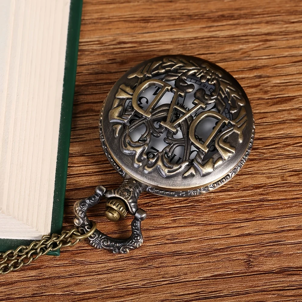 أبي-خمر ساعة جيب الكوارتز مع قلادة الإبداعية ، هدية الأب ، هدية أبي ، الأزياء الإبداعية #5