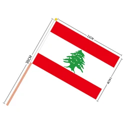 aerlxembrae    Republic of Lebanon hand  flag Indoor Outdoor 14+21cm  Hanging flag