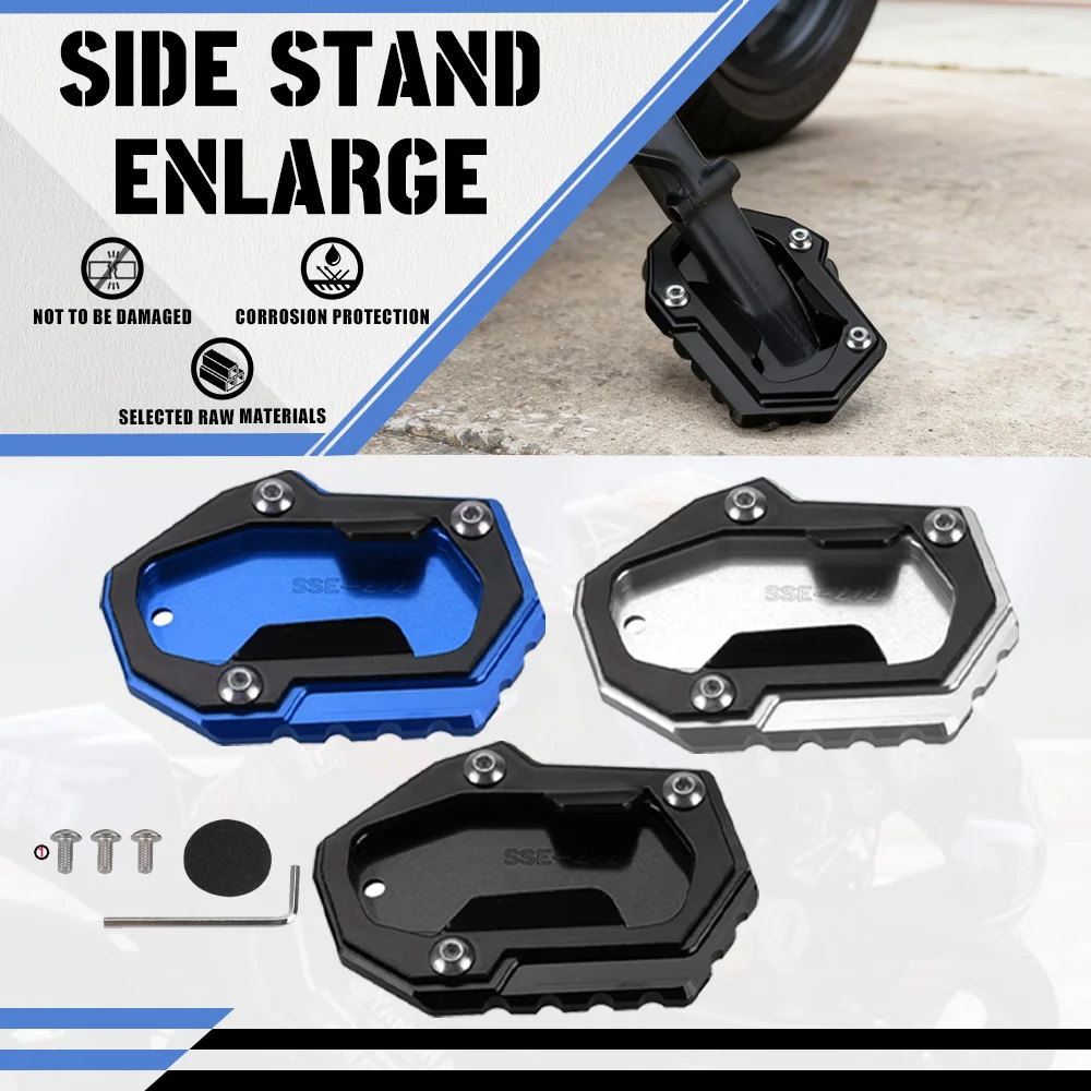 

Motorcycle Aluminium Foot Side Stand Enlarge Extension Kickstand Plate Accessories For BMW R1300GS Adventure Trophy R 1300 GS TE