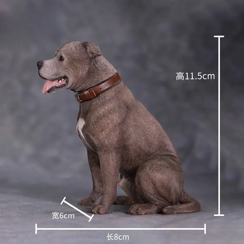 JXK 1/6 스케일 스태퍼드 밈 레진 모델 시뮬레이션 동물 개 피규어 장난감 12인치 군인 액션 피규어 액세서리