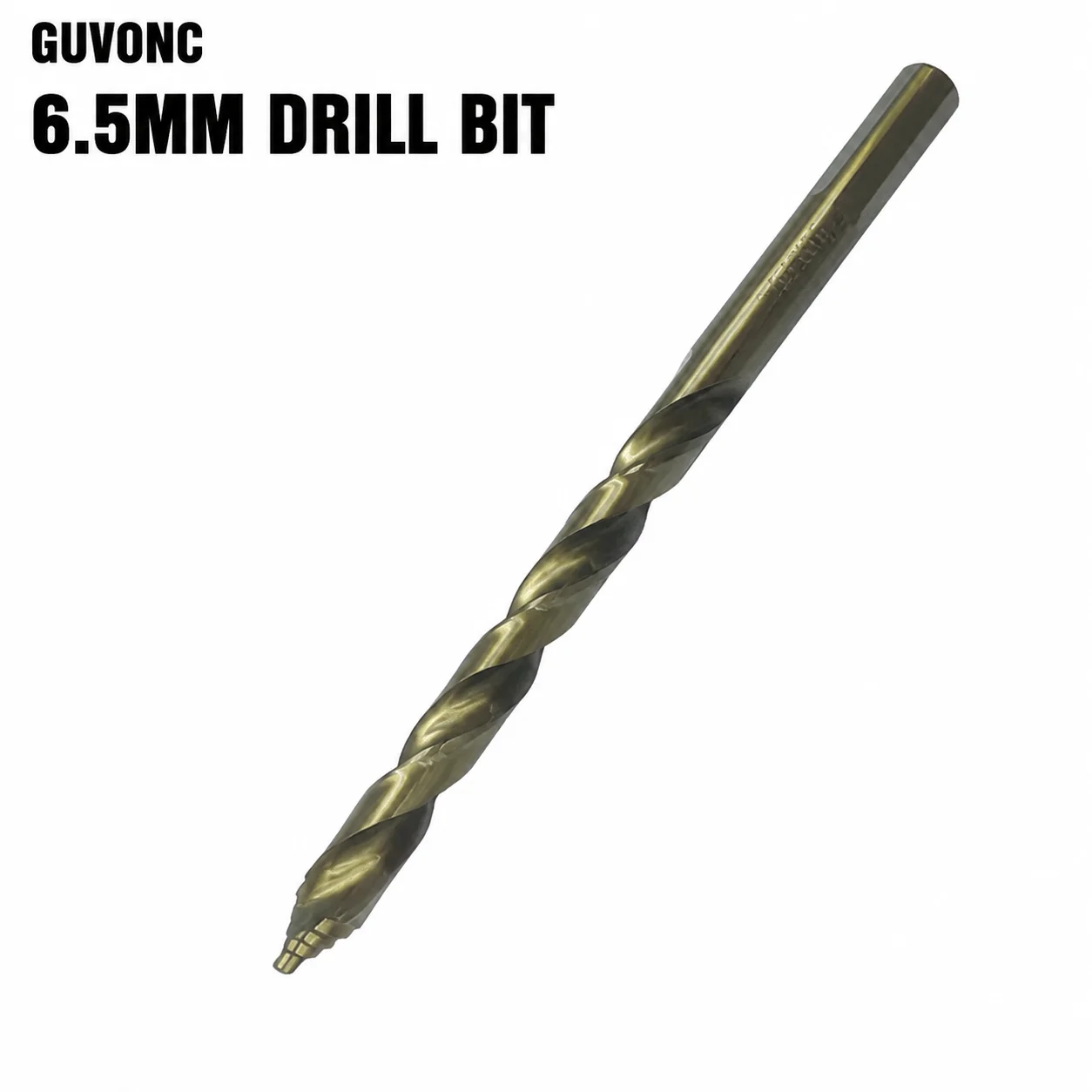 6.5mm High Speed Steel Twist Drill Bit Wear‑Resistant Titanium Coated Bit for Metal Wood Plastic Work