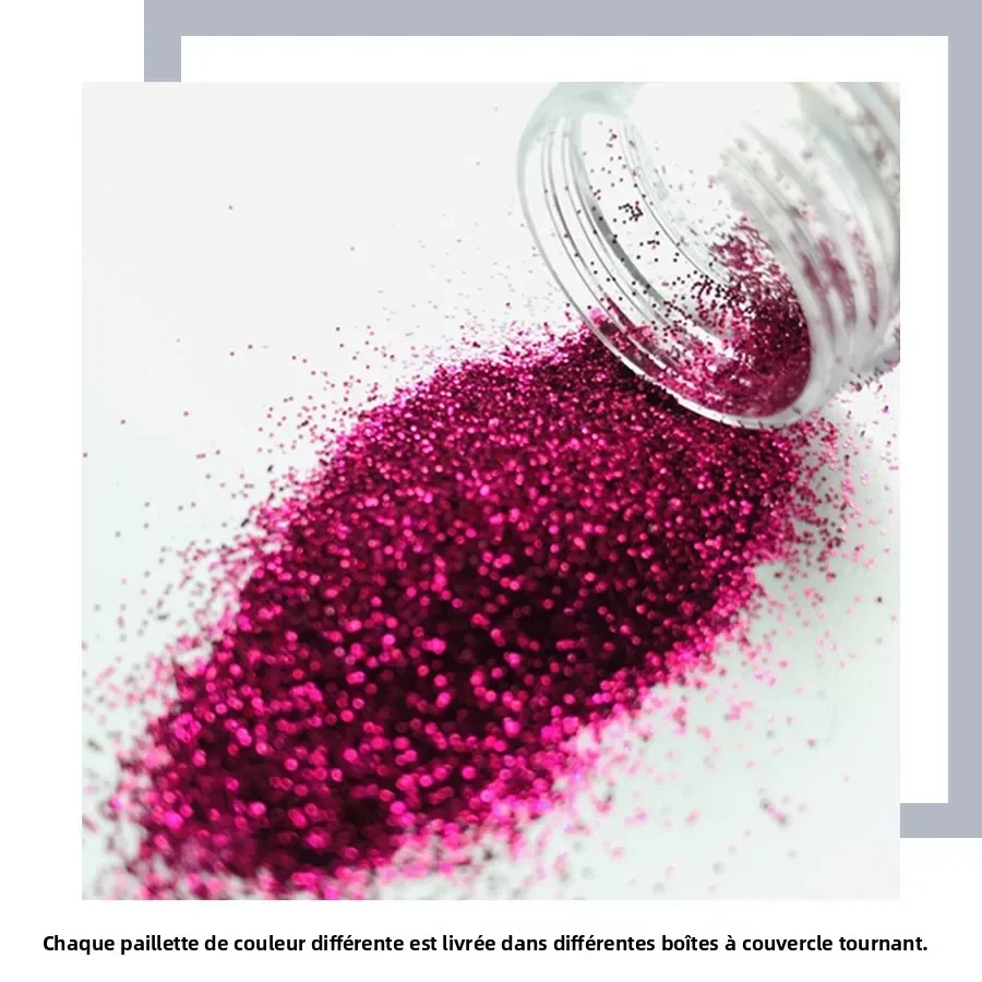 مجموعة لامعة للأظافر مكونة من 40 لونًا، بودرة لامعة لفن الأظافر الجميلة لفن الجسم والحرف اليدوية وديكور الأطراف ومكياج المهرجانات #6