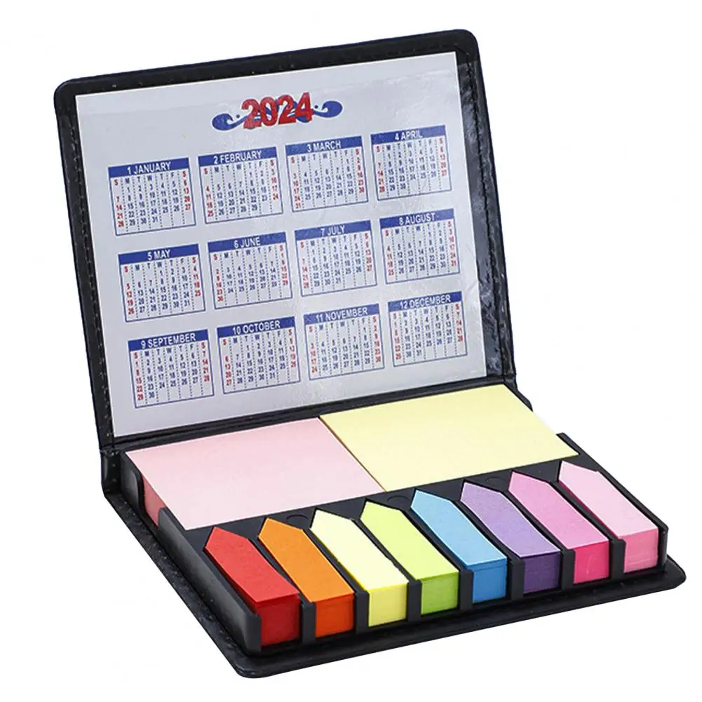 Sticker Organization 2024 Desktop Calendar with Colorful Sticky Notes Strong Stickiness Office Supplies for Easy-peel