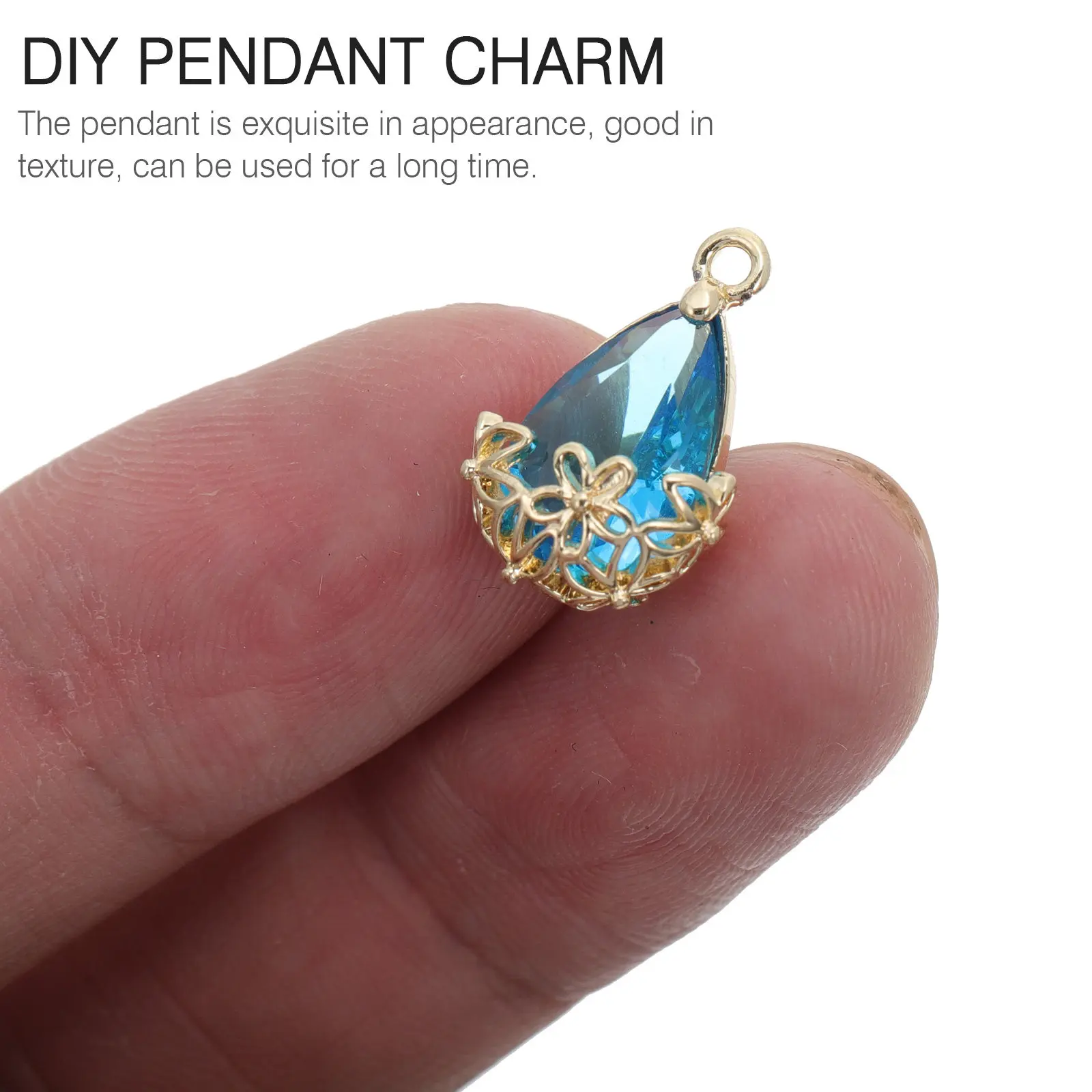 

10Pcs Ear Pendant Drop Crystal Charms for DIY Jewelry Making Materials Craft Decor Accessory Necklace Bracelet Earrings