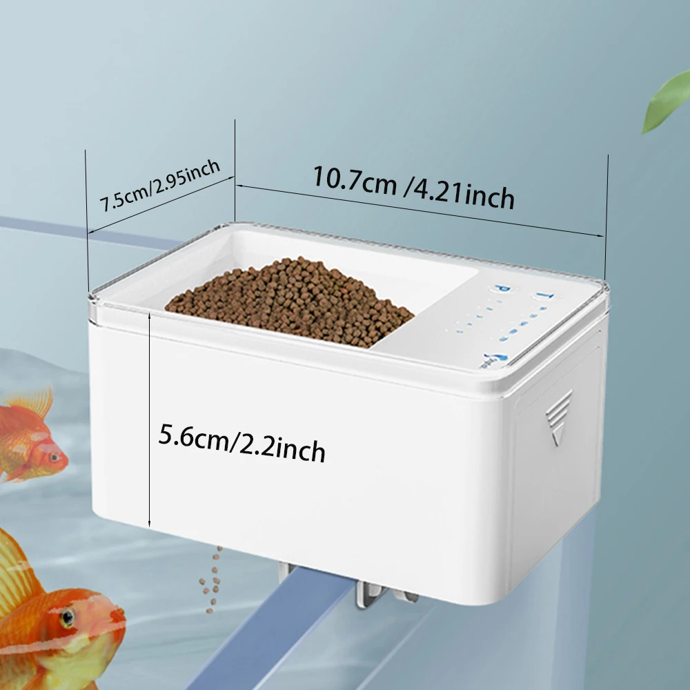 WiFi Smart Automatische Feeder Aquarium Goldfisch Timing Feeder Große Kapazität APP Steuerung Fütterung Aufzeichnungen Erinnern Fisch Feeder – Detail 11