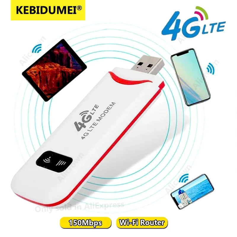

4G LTE беспроводной USB-ключ 150 Мбит/с мобильный широкополосный модем Stick 4G SIM-карта беспроводной маршрутизатор домашний офис беспроводной Wi-Fi адаптер