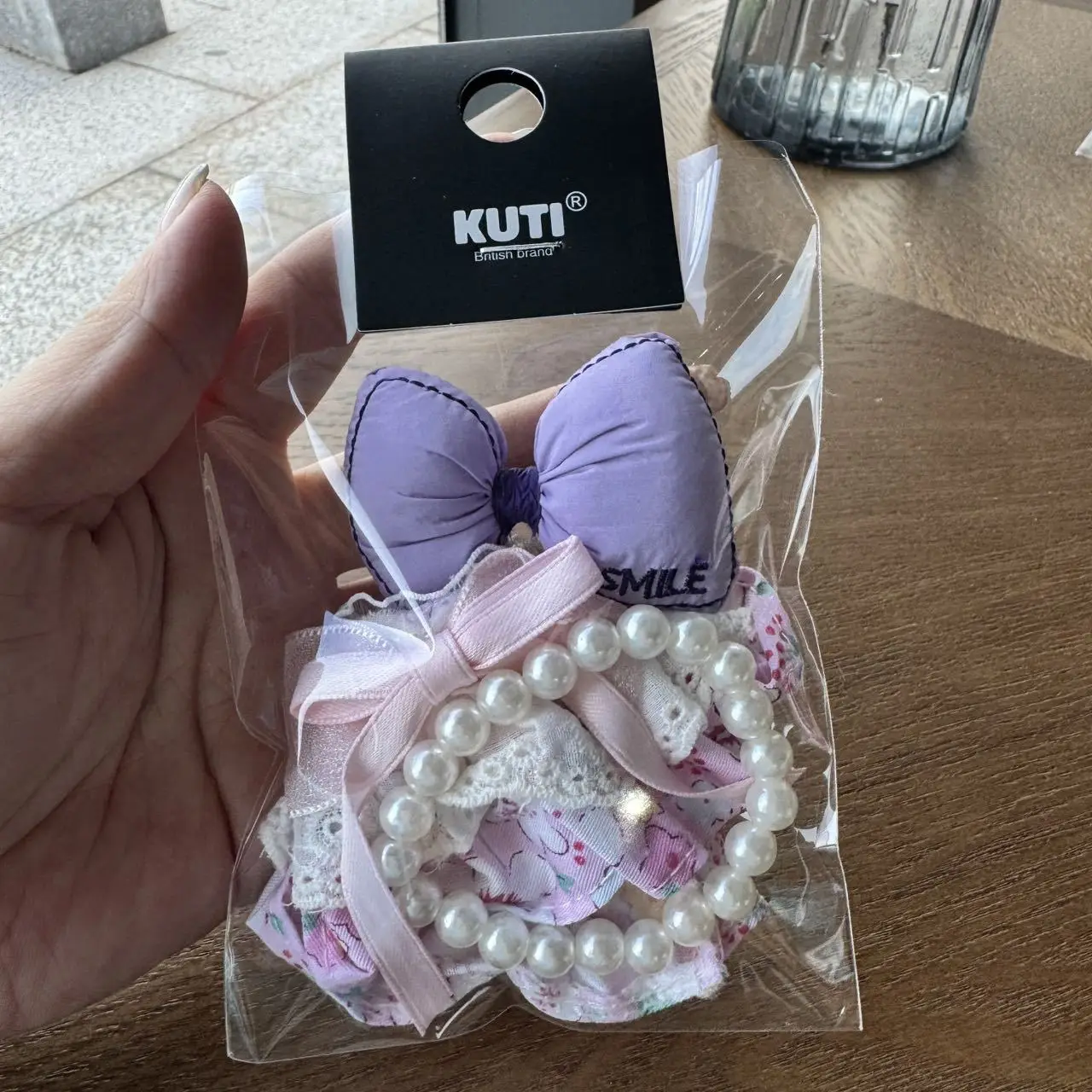 Macaron series 17 cm labubu doll clothes, vinyl blind box doll clothes, cartoon dress, bow