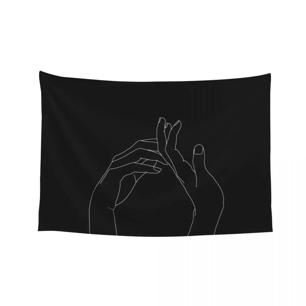 

Hands one line illustration - Abi Black Tapestry Aesthetic Room Decors Hanging Wall Decor For Bedroom Tapestry