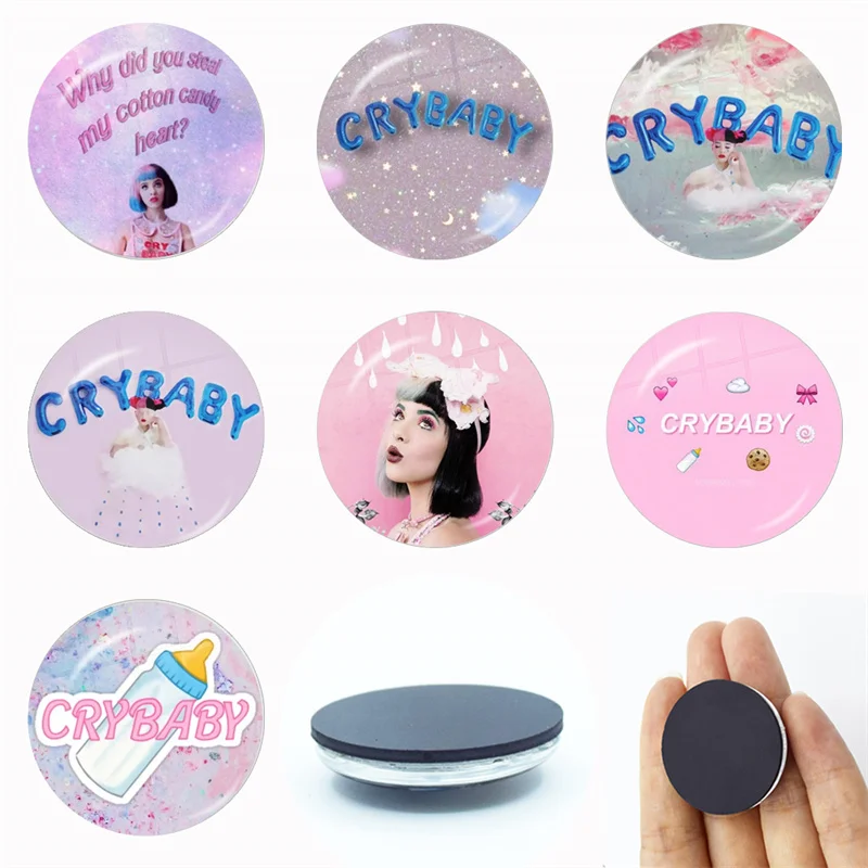 Melanie Martinez Crybaby 30MM Glass Fridge Magnets Glass Crystal Magnetic Stickers Refrigerator Decoration Home Deco