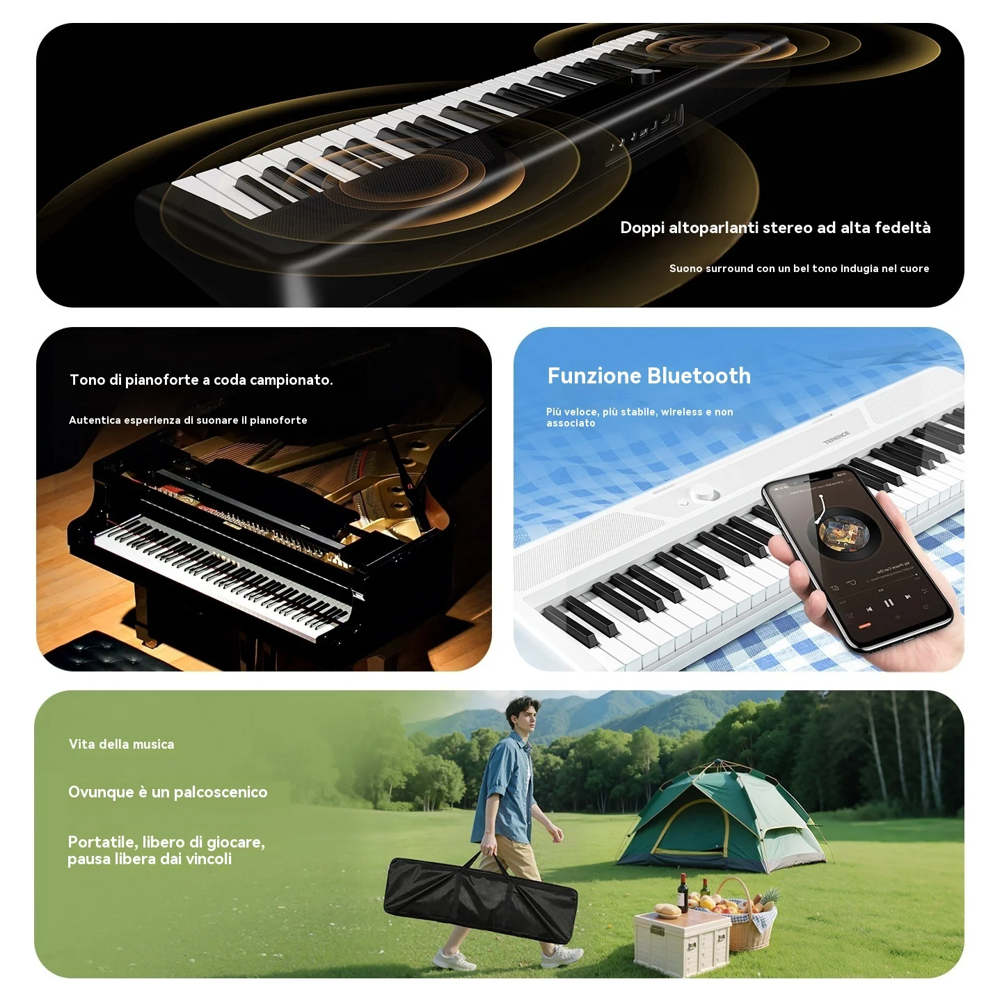 Home Piano, Electronic Keyboard Piano With Standard Piano Keys For Practice