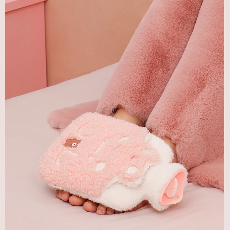 Cute Thickened Explosion-proof Hot Water Bag Water Injected Plush Warm Quilt And Hand Warmer Litros бутылка для воды 500ML