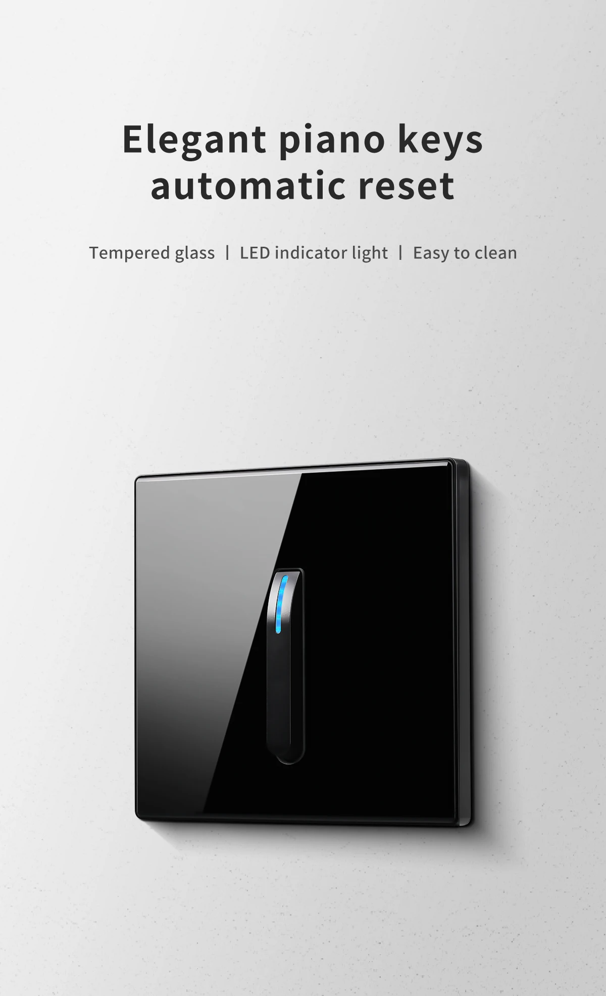 Tempered glass wall light switch product image 1