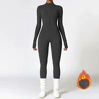Autumn Winter Sporty Jumpsuit Women Sportswear Long Sleeve Zipper Warm Gym Fitness Overall Yoga Workout Clothes One Piece Outfit - Image 2