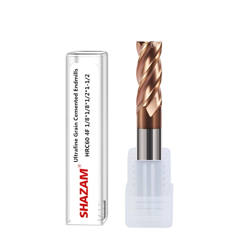 10 قطعة بوصة Endmills قاطعة المطحنة HRC60 4F سبائك طلاء كربيد الصلب أداة التصنيع باستخدام الحاسب الآلي آلة طحن أدوات 1 قطعة 2 قطعة 5 قطعة