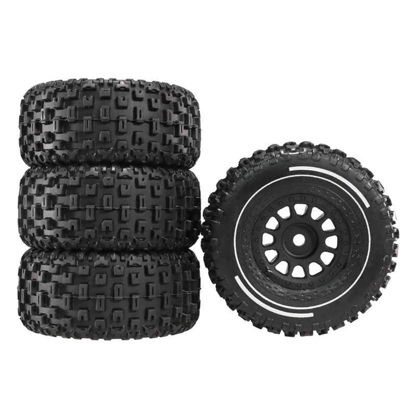 2025 New 4Pcs 65Mm Rubber Tire Tyre 12Mm For 1/14 MJX 14301 14302 14303 RC Car Upgrade Parts Accessories