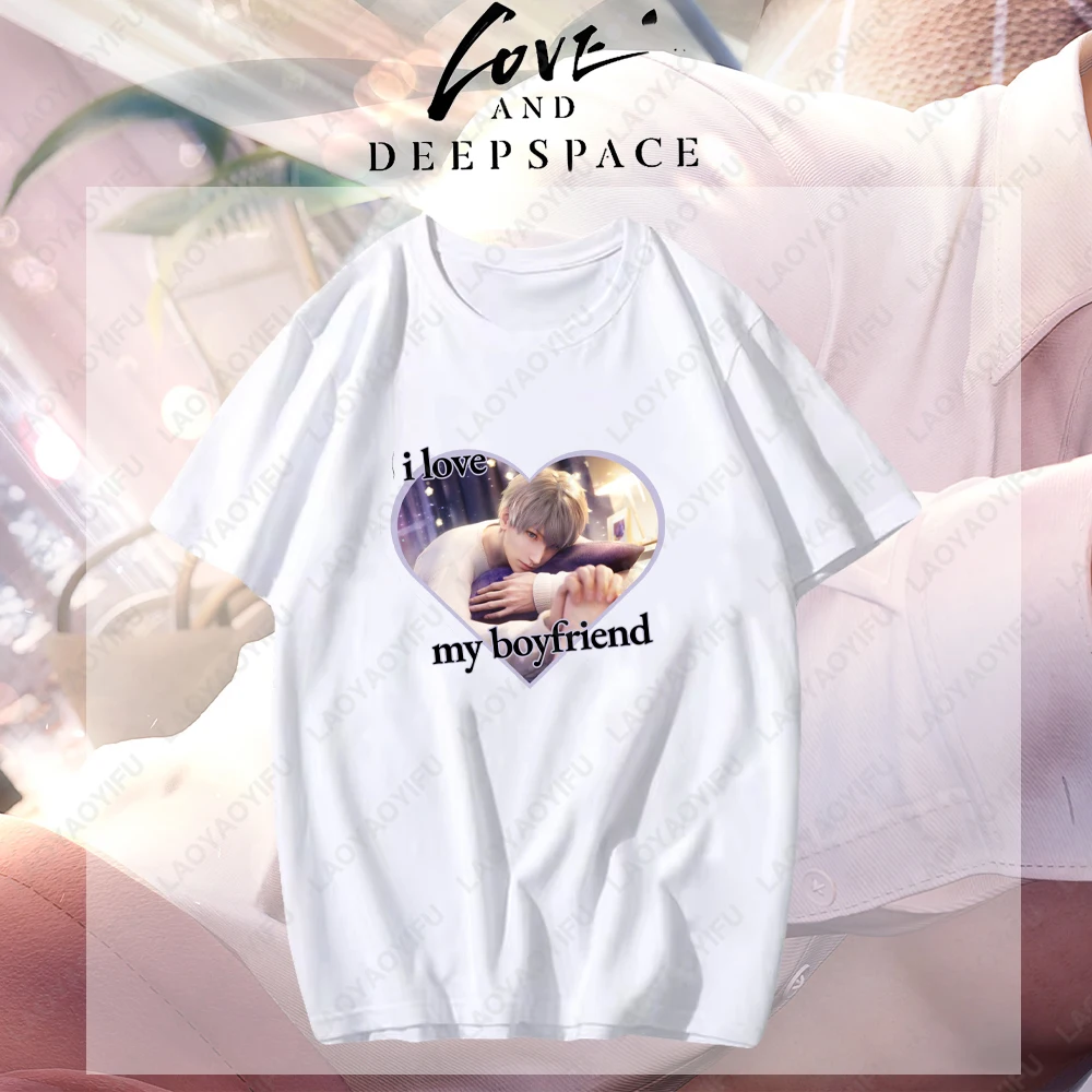 

Love and Deepspace Zayne Xavier Woman Printed T-shirt Summer High Quality Cotton Couple Streetwear T Shirts Love Game Tops Tees