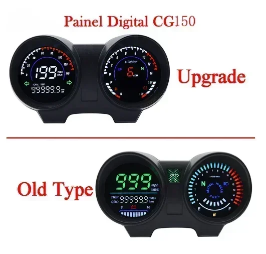 BB quality Motorcycle Speedometer Instrument Panel Digital LED Electronic Tachometer For TiTAN 150 Honda CG150 Fan150 2010 2012