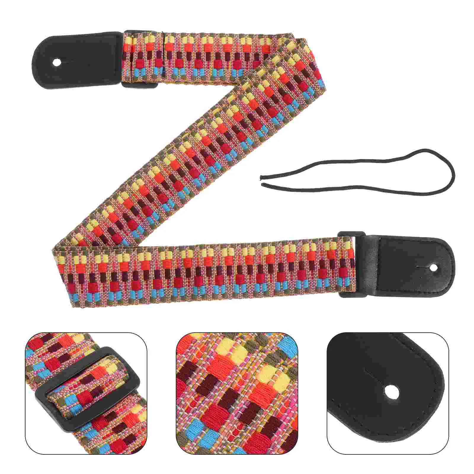 Ukulele Strap Practical Durable Portable Woven Chic Belt Cotton Instrument Fashionable
