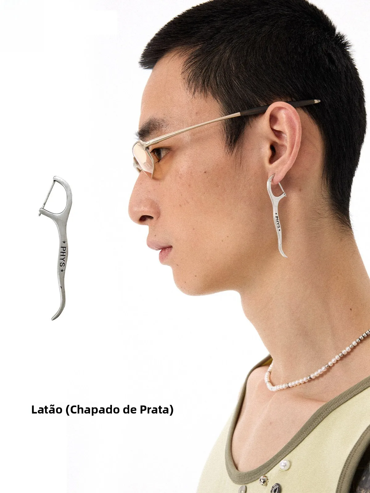 physical-youth-faded-matte-letter-dental-floss-vintage-industrial-style-earring-fashionable-accessory-for-teenagers