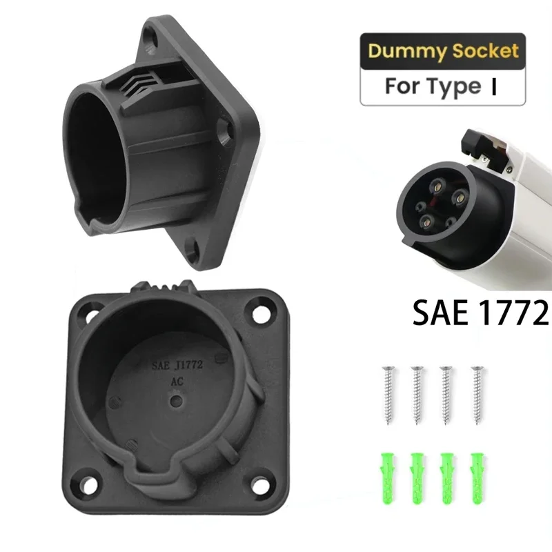 EV Charger Plug Holder Stand for J1772 Type2 European Standard Charger Electric Car Charger Wall Mount Bracket Socket