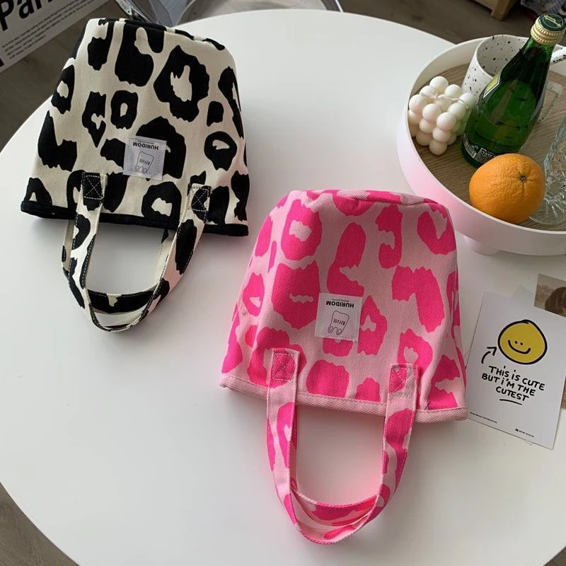 Japanese Bucket Shaped Canvas Bag Simple And Versatile Portable Lunch Bag