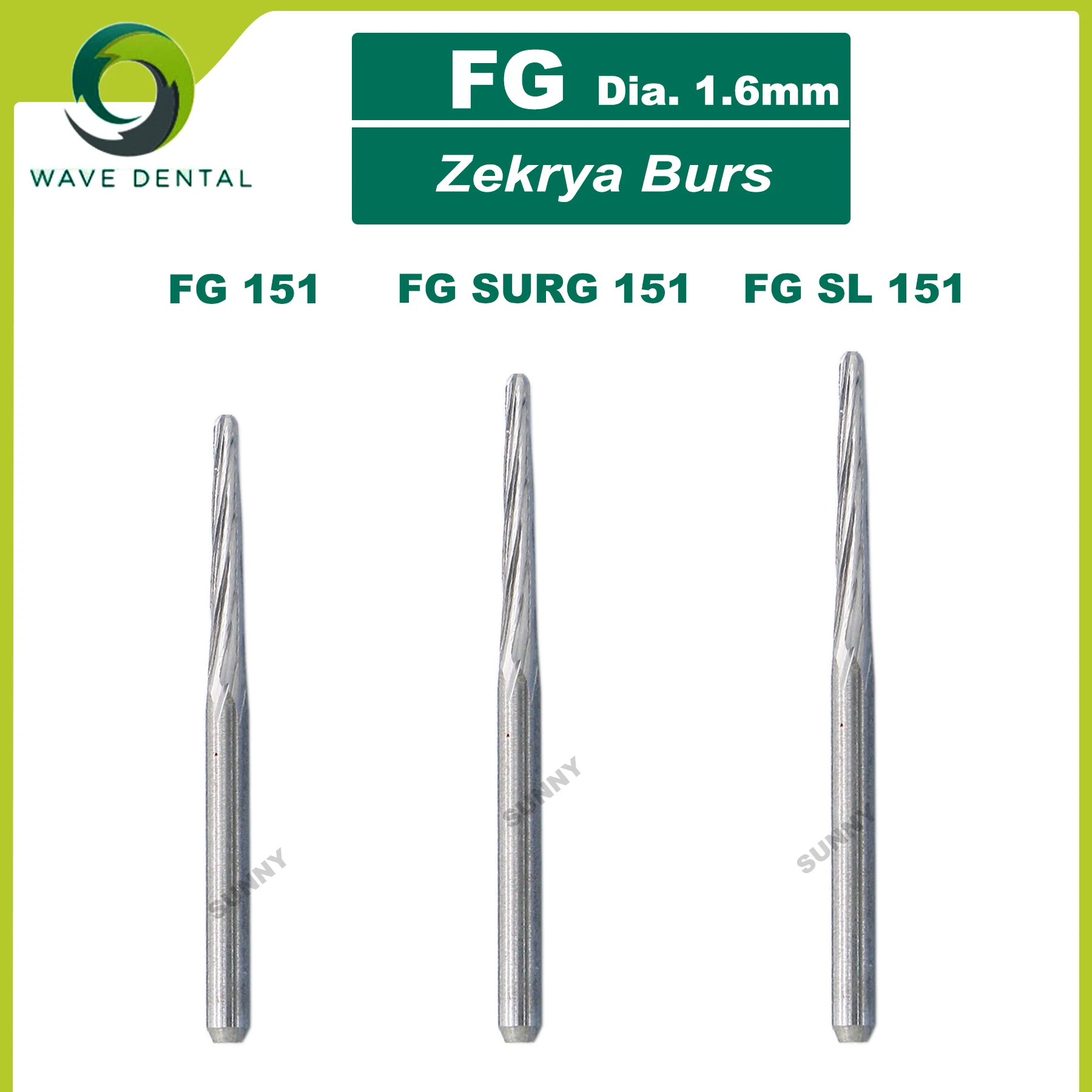 PRIMA WAVE FG Dental Extraction Burs Dental Tungsten Carbide Burs Dentistry Drills 1.6mm For High Speed Handpiece 5Pcs/Pack