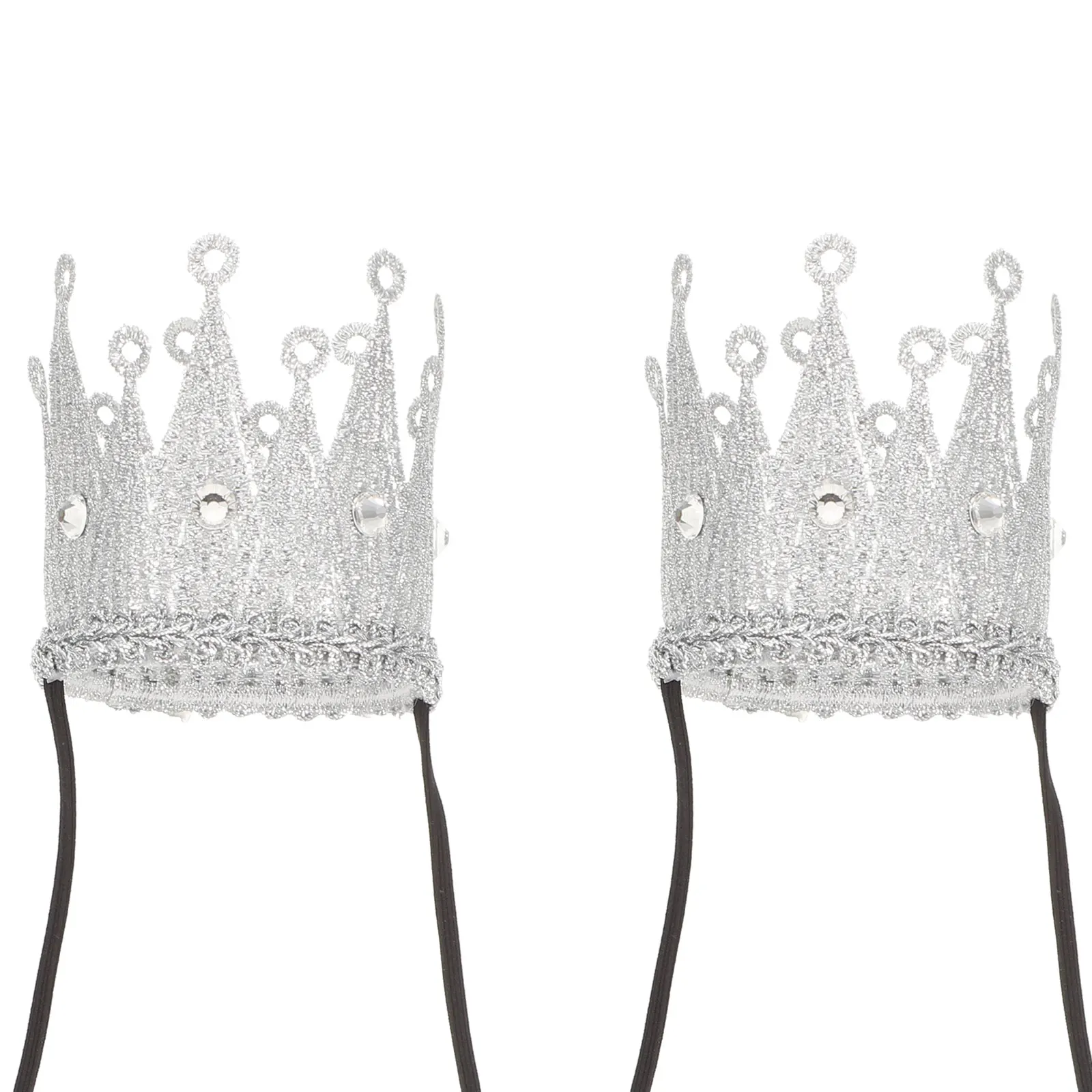 

2pcs Classical Princess Tiara Headdress Birthday Party Costume Accessory Glitter Crown For Cosplay Performance Prom Crowns