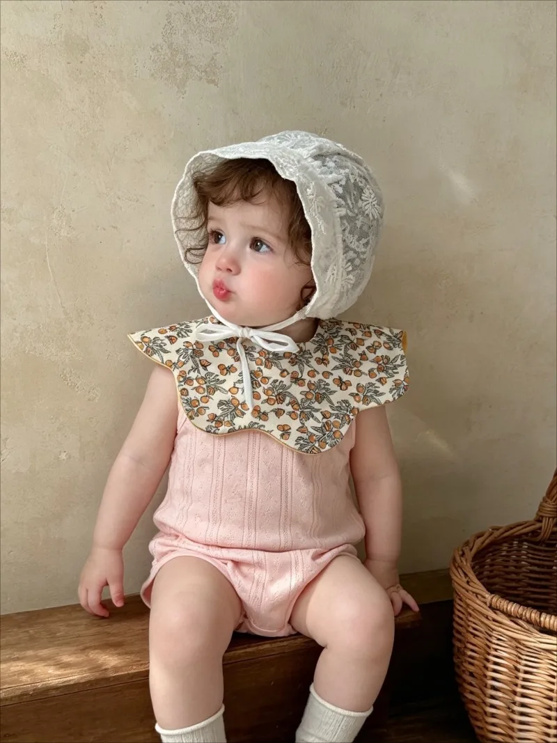 

Baby's Jumpsuit Cotton Jacquard Breathable Sleeveless New Summer Thin Newborn Baby Fart Wrap Girl's Bodysuits & One-Pieces