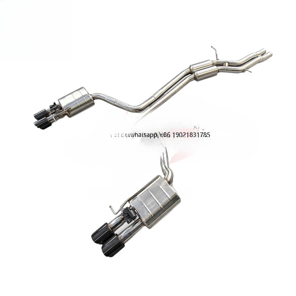 Valve CATBACK Exhaust for  S4 3.0T 2009-2015 High Performance Exhaust with Valve Control for Four Outlet Pointed Exhaust
