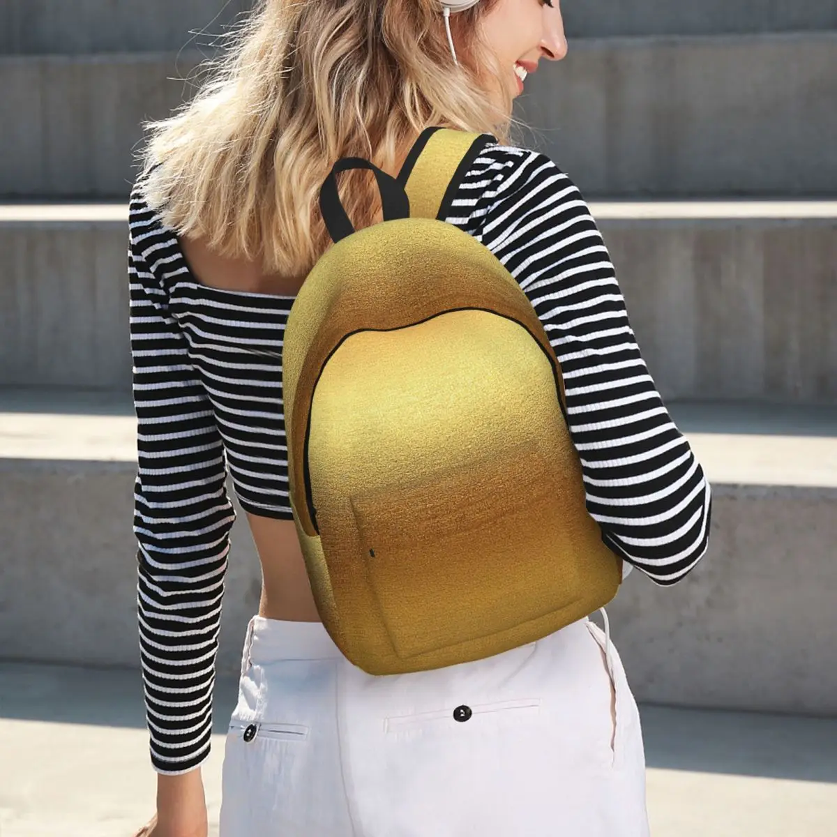 Gold Glitter Printing Backpack Hot Sale Daypack Large Capacity Children BookBag School Bag Shoulder Bags for Men Women