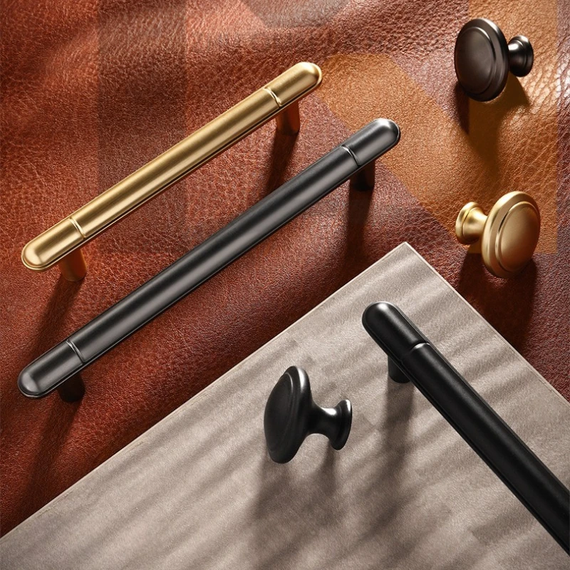 Modern Cabinet Door Pull Handle for Black Diamond Kitchen Cabinets Wine Cabinets and Drawers Single-Hole Furniture Accessorie