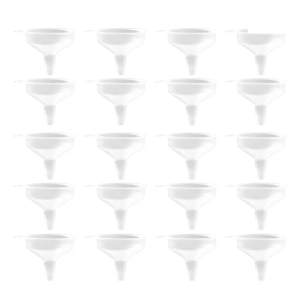 100Pcs Transfer Funnels Transparent Plastic Mini Handle Filling Bottles Liquid Transfer Laboratory Kitchen Essential