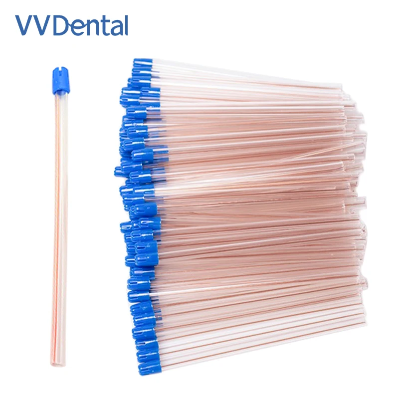 100pc/Bag Dental Suction Tube Disposable Suction Tips Saliva Ejector Aspirator Tube Bendable Dentistry Oral Care Material