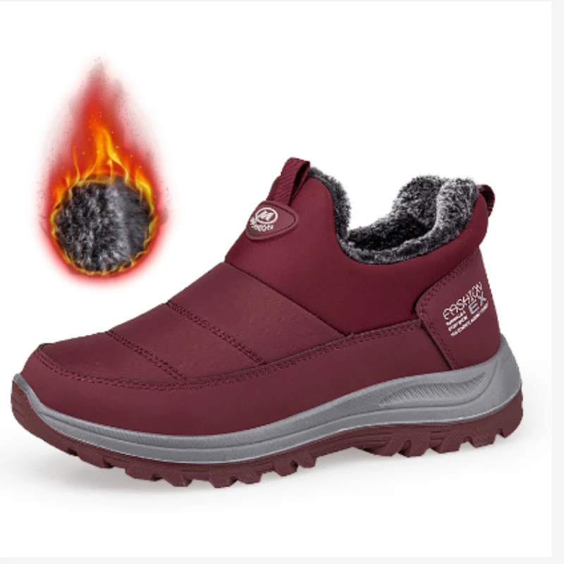 

Men Boots Waterproof Winter Lightweight Snow Boots Thick Warm Fur Men Shoes Unisex Ankle Boot Slip on Casual Shoes Zapatillas