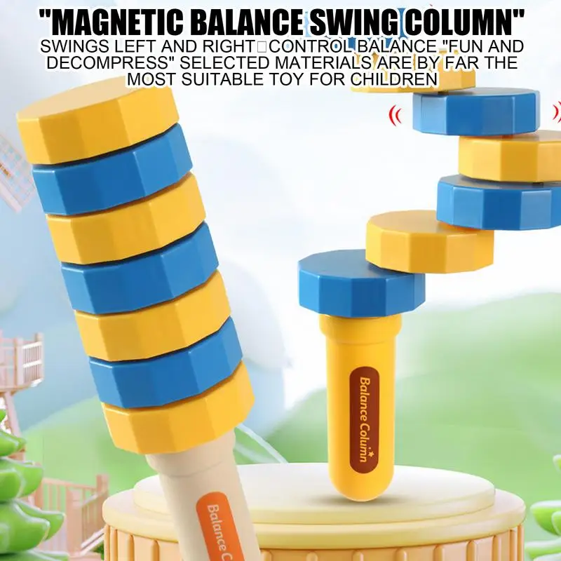 Handheld Balance Toy Swinging Sticks Smooth Balance Stacking Toy Portable Building Blocks Balance Tower Coordination Game For