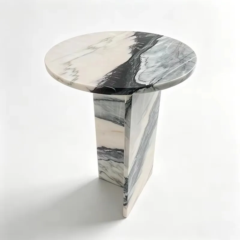 Modern natural pink marble table for bedrooms, living rooms, dining rooms and home bars - environmentally friendly and durable
