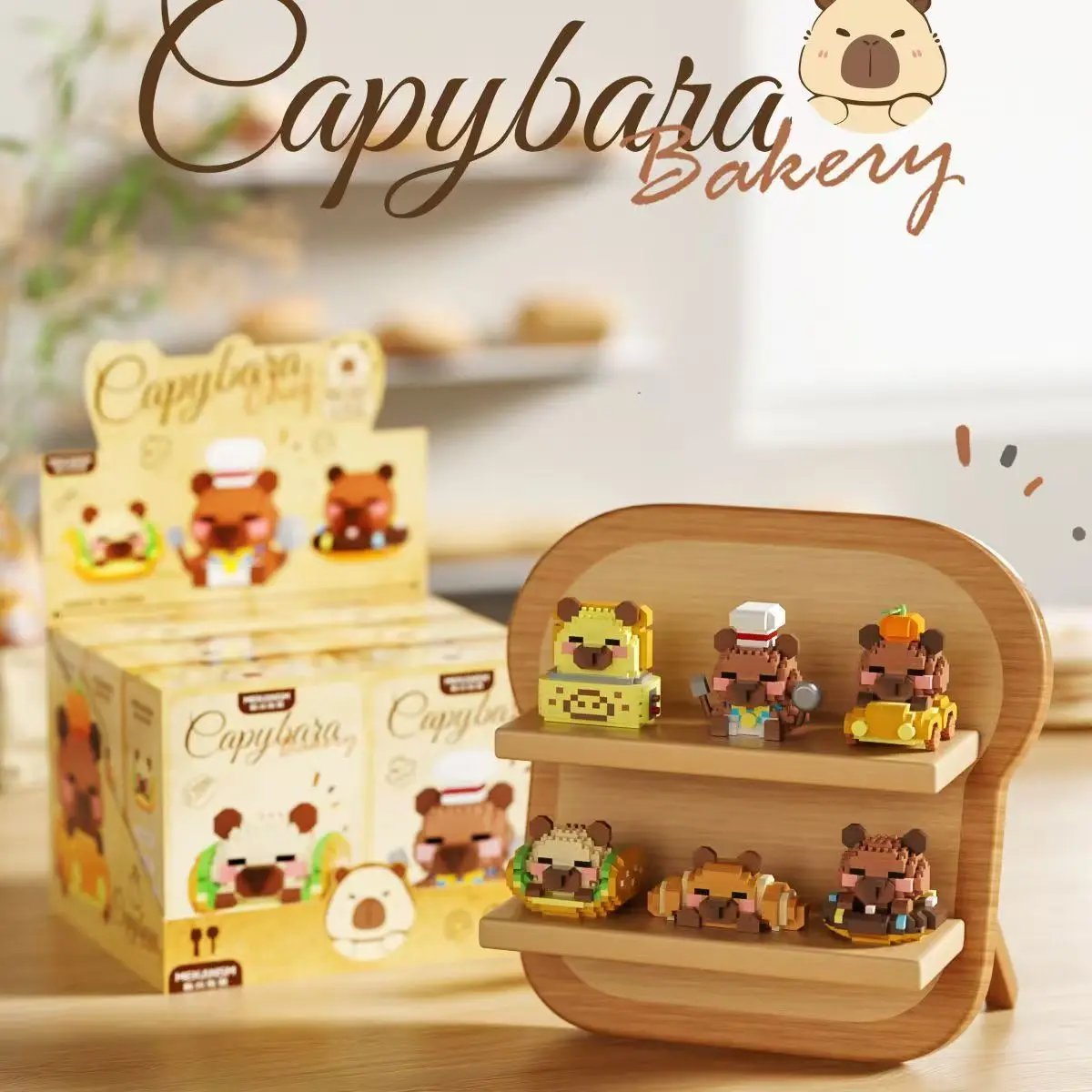 

New Capybara Bala Rat Cartoon Micro Mini Building Block Toys Cute Desktop Ornaments Children's Assembly Toys Birthday Gift