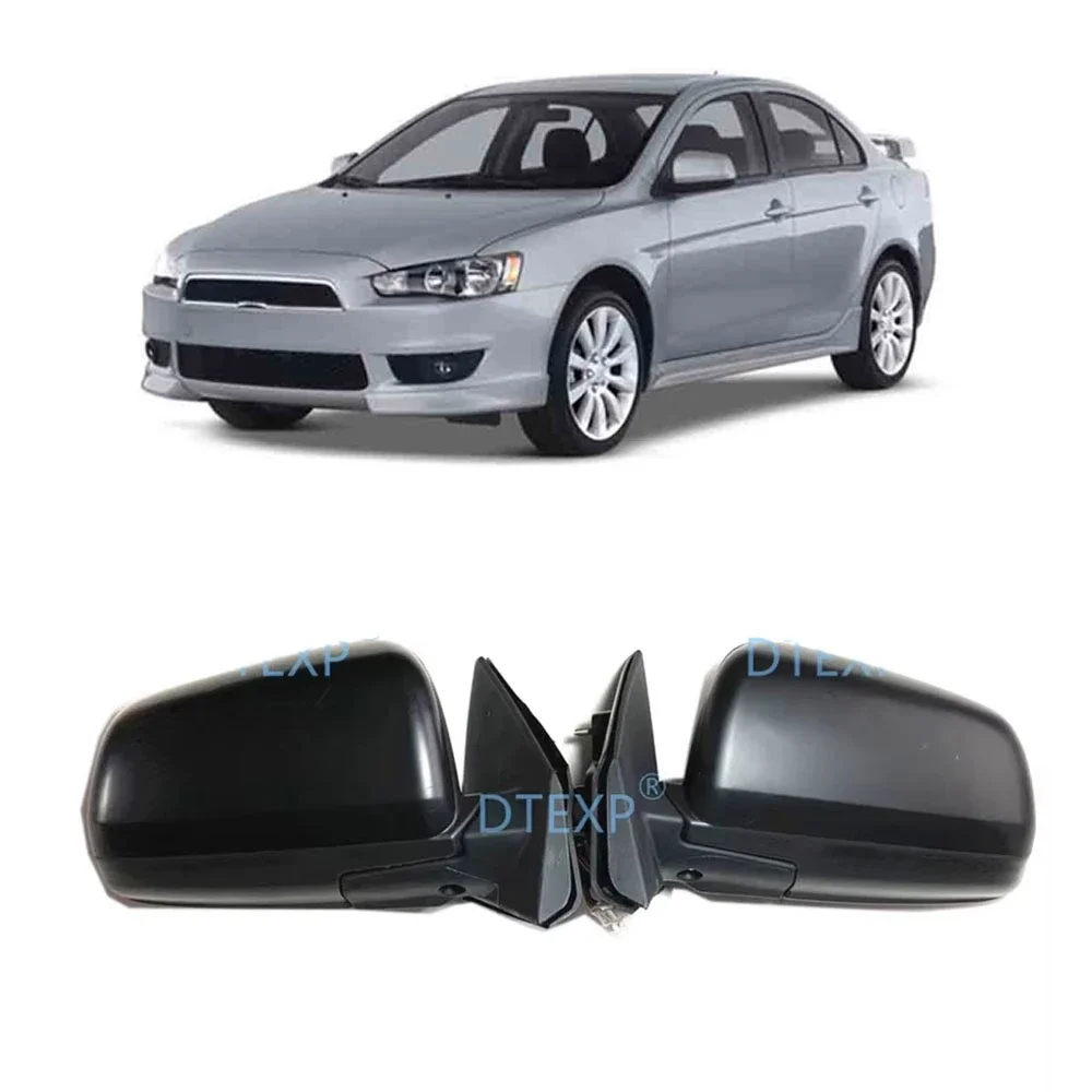 1 szt LHD bez malowania lub nadruku węglowego Lusterko boczne do Lancer EX 2007-2019 7632A719 5-przewodowe szkło grzewcze do Fortis CX CY bez składania