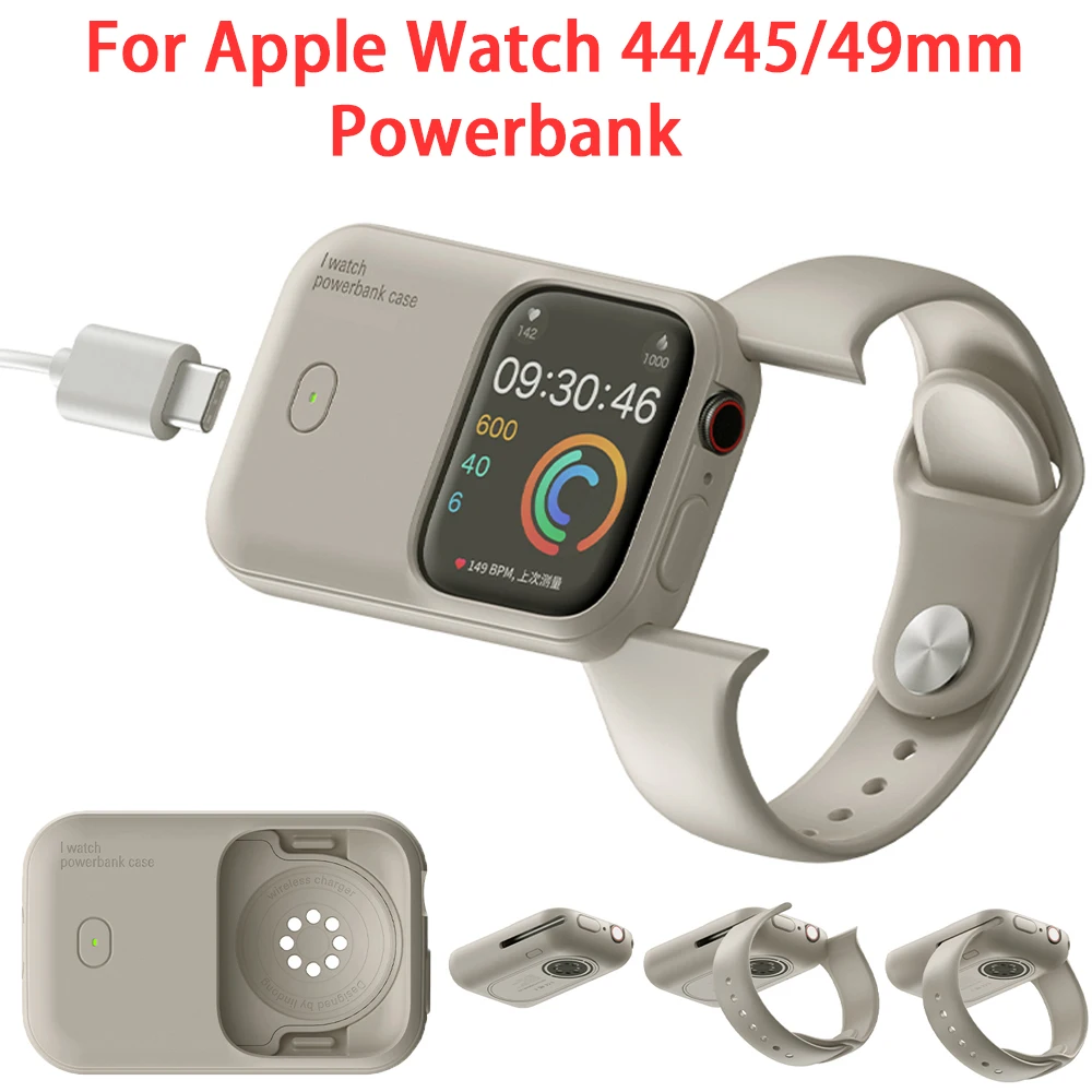 Powerbank 1200mAh do bezprzewodowej ładowarki Apple Watch do Apple Watch Ultra2 49mm 46/45 Power Bank magnetyczne przenośne ładowanie ruchem