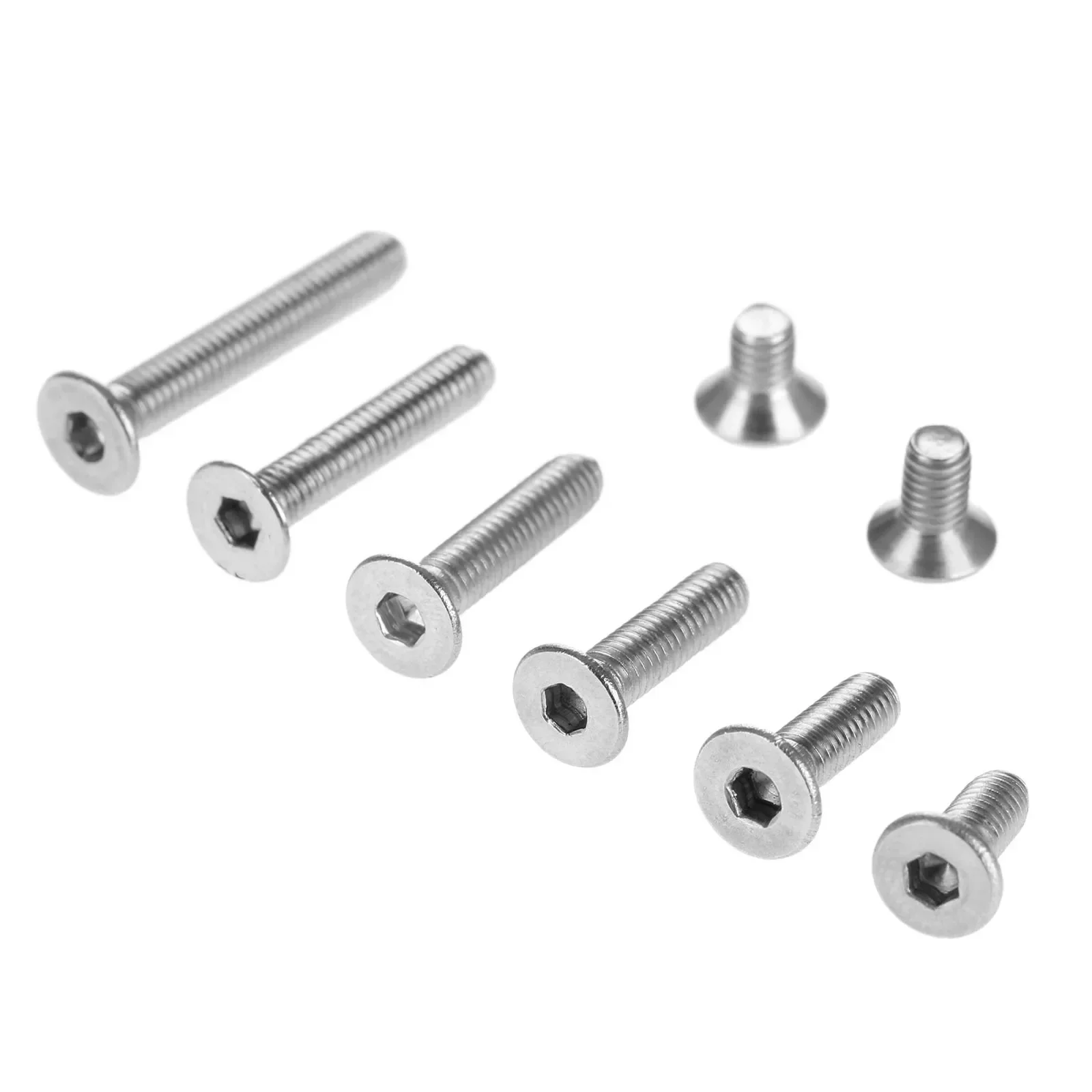 Tornillos de acero inoxidable M3 100, tornillo de cabeza plana Hexagonal de UDS, M3 x 5mm/6mm/8mm/10mm/12mm/14mm/16mm/20mm, 304 tornillos avellanados