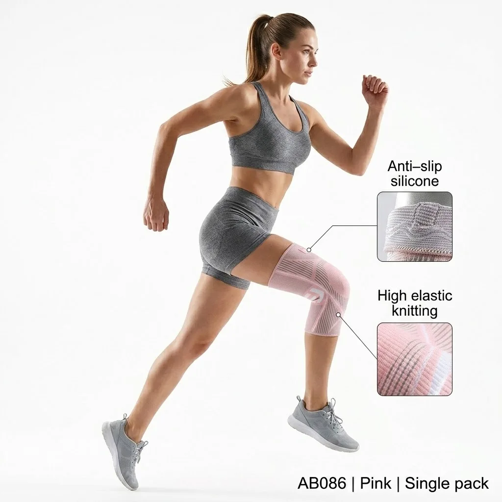 Supporto per Ginocchio Unisex, Fascia Elastica per Ginocchio, Protezione per Corsa, Escursionismo, Lesioni al Menisco, Artrite, Sollievo dal Dolore Articolare