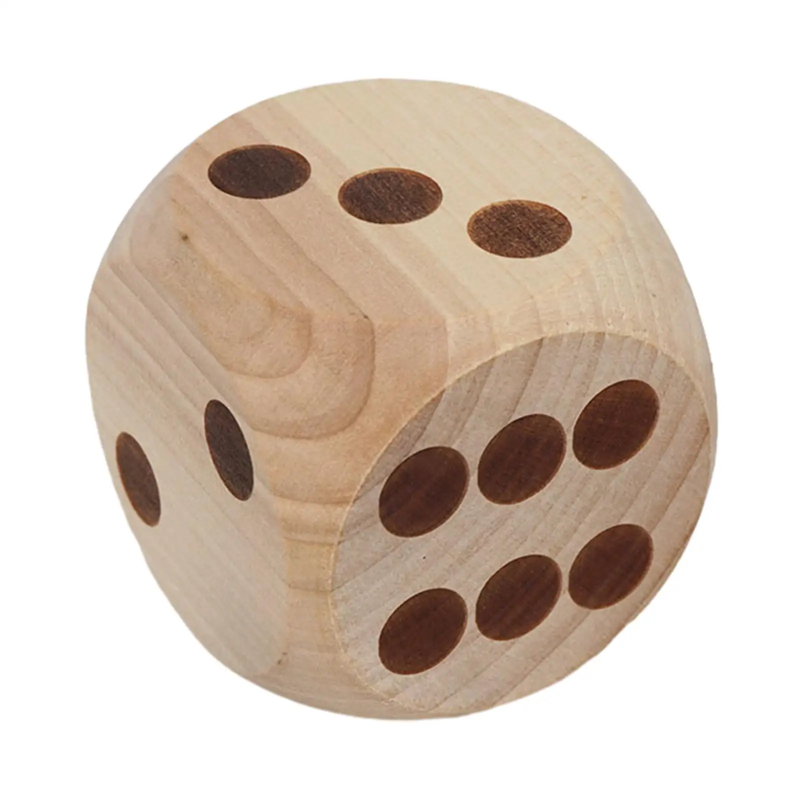 Wooden 6 Sided Dice Crafts Collectibles Multi Sided Dices Handmade D6 Round Corner for Teaching Math Club Party Toy Board Games