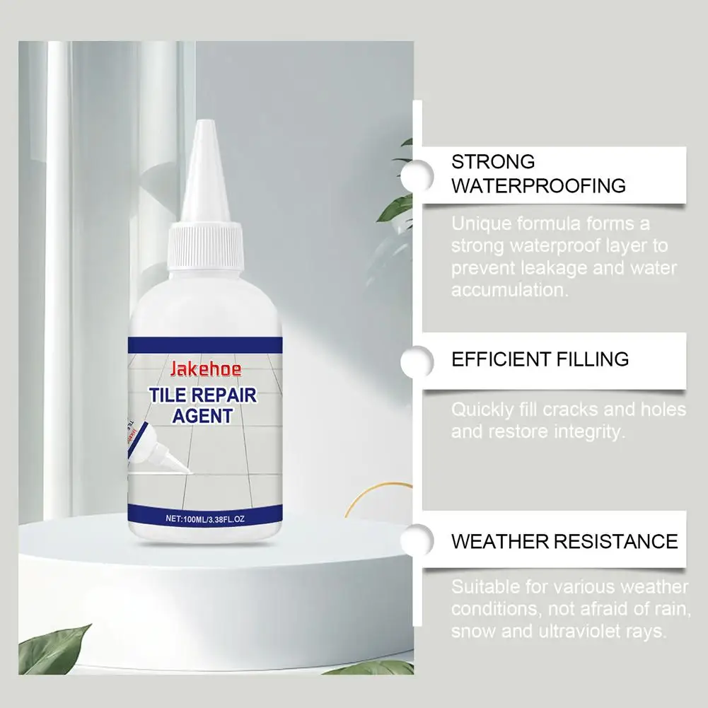 Ricarica per riparazione di fughe per piastrelle da 100ml agente per giunzioni di bellezza colla per stuccatura riparazione sigillante per piastrelle colla per riempimento in ceramica C6x7